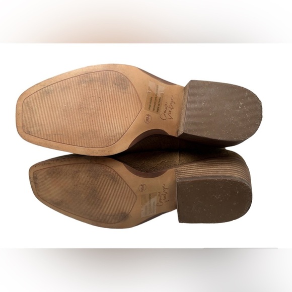 Crown Vintage Women's Leather Giancita Slip On Ankle Boots Size 9.5 Tan EUC! - Picture 7 of 9